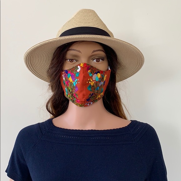 Reusable, Washable hand embroidered Face mask. - Picture 3 of 6